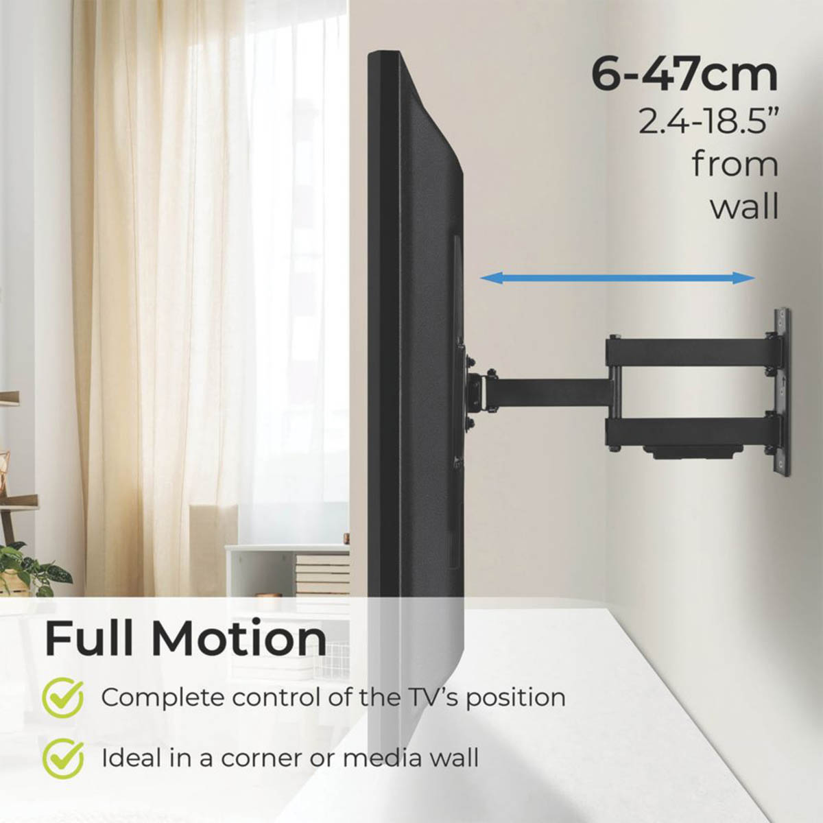 Ross TV Bracket Mount Full Motion RTMRTA600 50-85" Tilt Swivel Durable Steel - Image 4