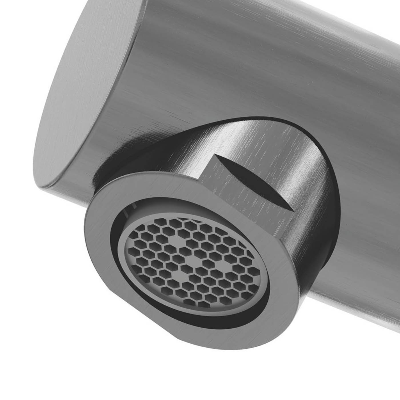 Swirl Bathroom Basin Tap Mono Mixer Titanium 250mm Single Lever Modern Faucet - Image 4