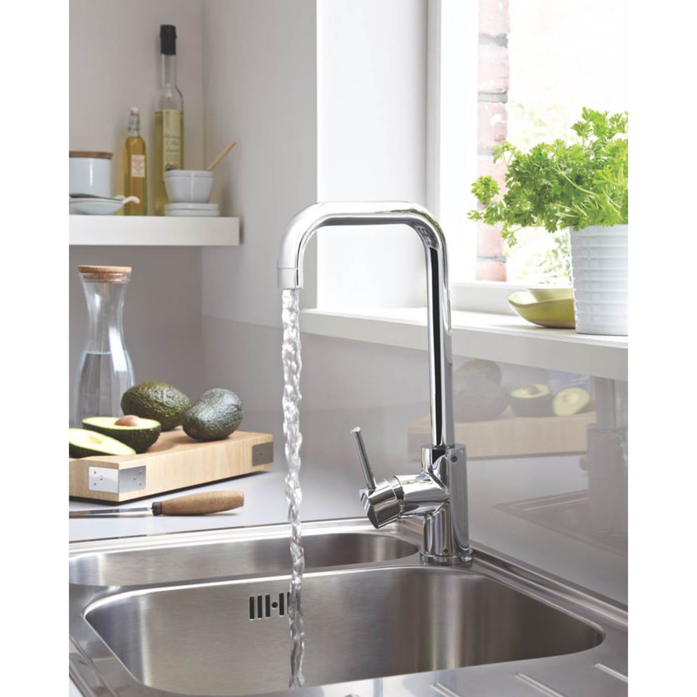 Bristan Lemon Mono Mixer Kitchen Tap Chrome - Image 2