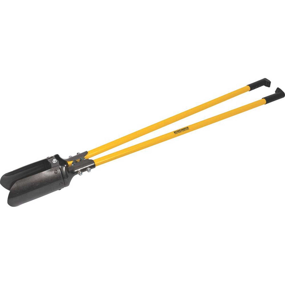 Roughneck Post Hole Digger Auger Fibreglass Steel Blade Yellow Crossover Spade - Image 3