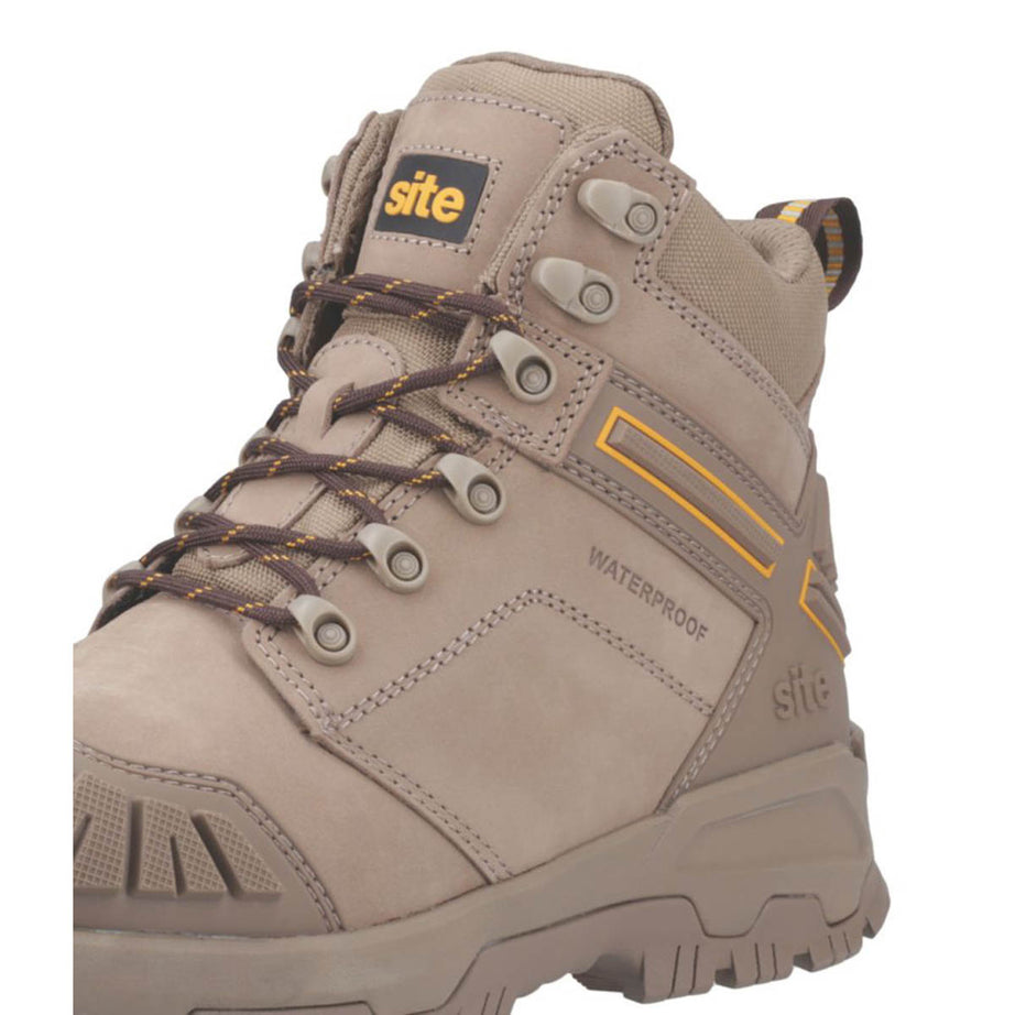 Site Safety Boots Mens Standard Fit Natural Waterproof Shoes Steel Toe Size 12 - Image 5