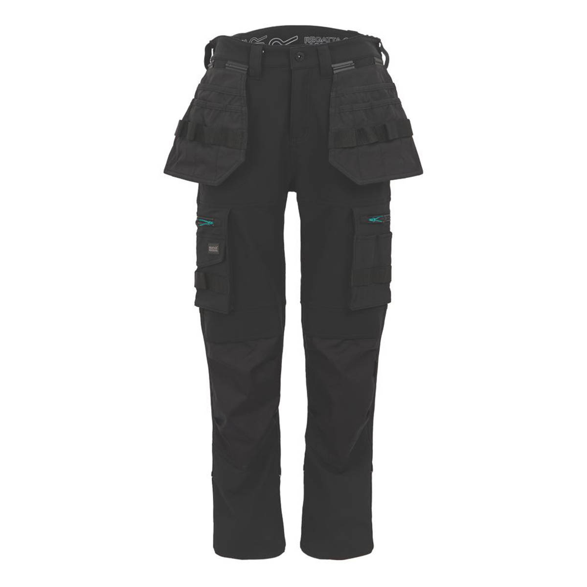 Regatta Womens Holster Trousers Stretch Black 15 Pockets Size 18 31" L - Image 1