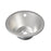 Kitchen Sink Inset 1 Bowl Stainless Steel Round Satin Finish 355 x 305mm - Image 1