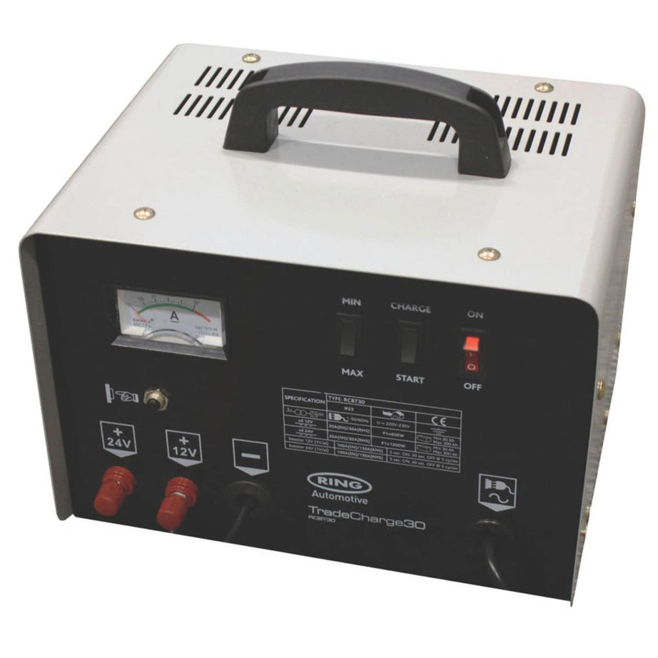Ring Charger And Jump Start 12/24V RCBT30 Dual Voltage Indoor 30A Heavy Duty - Image 2