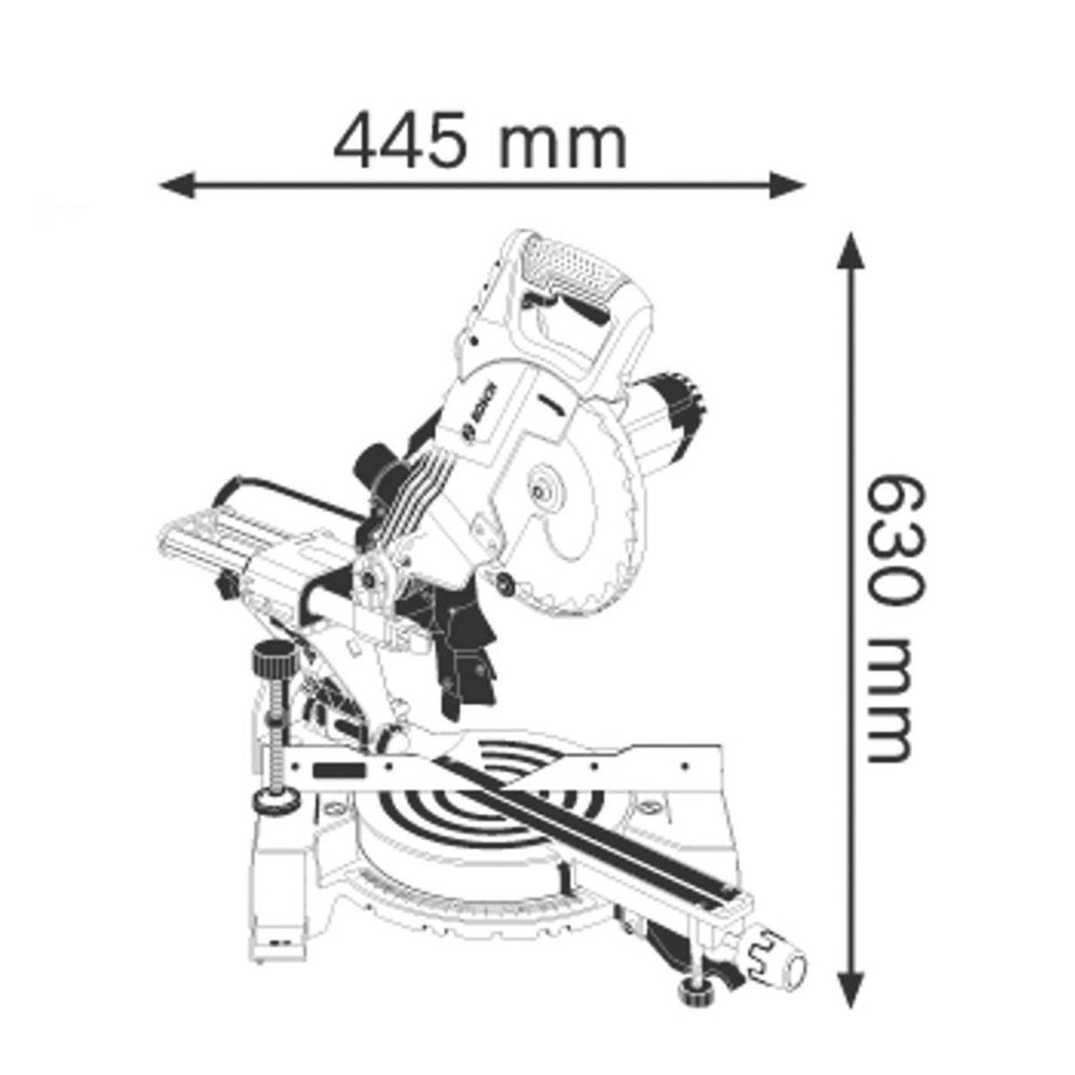 Bosch Compound Mitre Saw Electric GCM800SJ Professional Single Bevel Sliding - Image 4