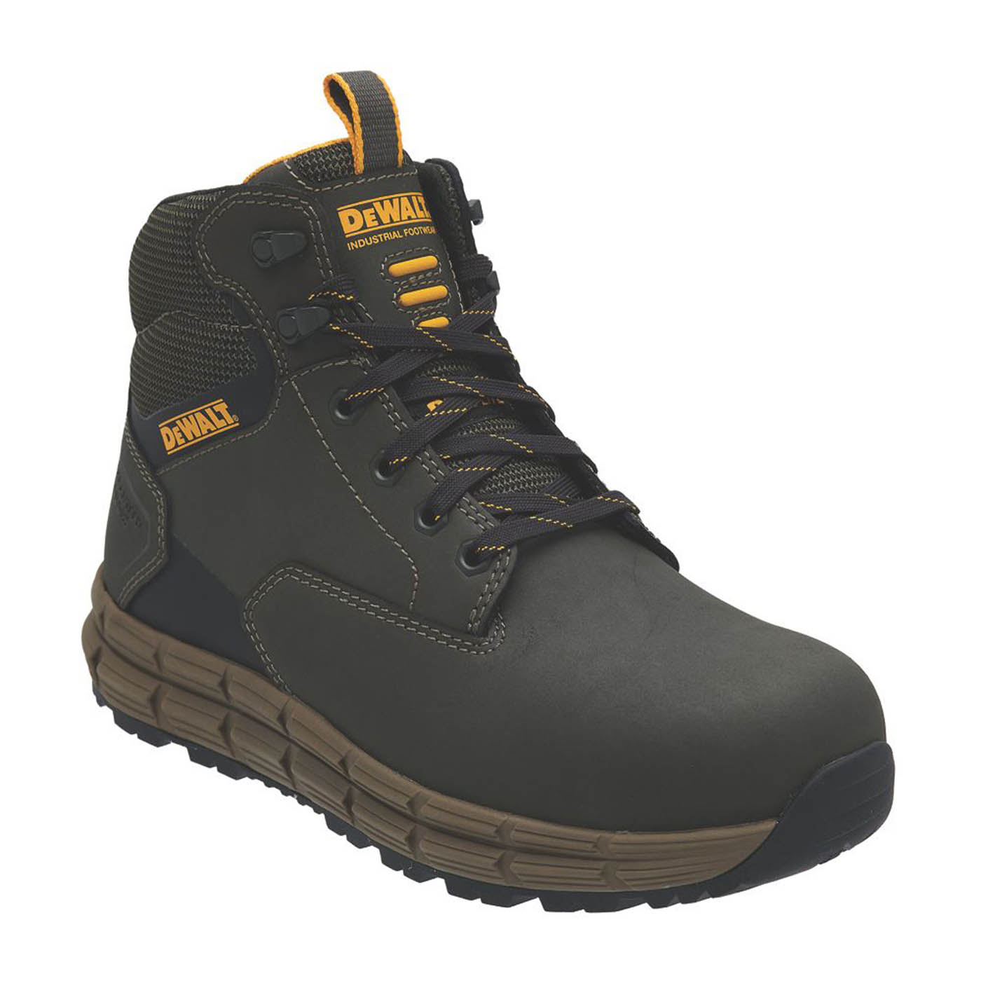 DeWalt Safety Boots Mens Standard Fit Olive Work Shoes Aluminium Toe Size 8 - Image 1
