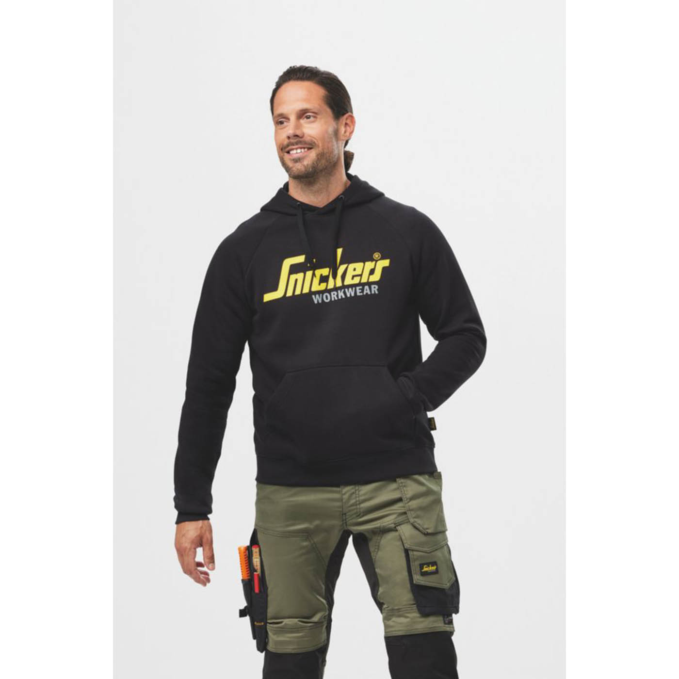 Snickers 2899 - Classic  Logo Hoodie Black Large 43" Chest - Image 3