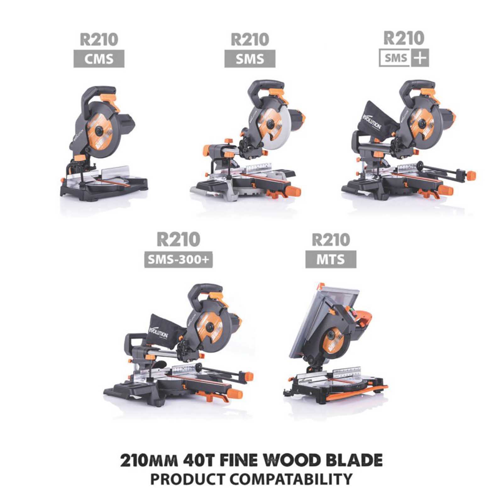Evolution Circular Saw Blade 210x25.4mm FW210TCT-40 Fine Cut 40T For Wood - Image 5