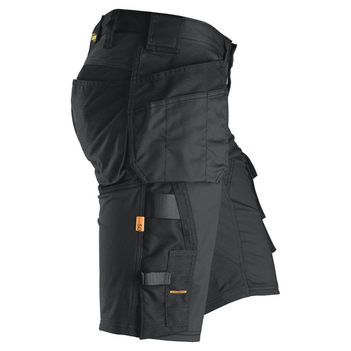 Snickers Work Shorts 16 Pockets Black 6141 Slim Fit Stretch Breathable 33" W - Image 4