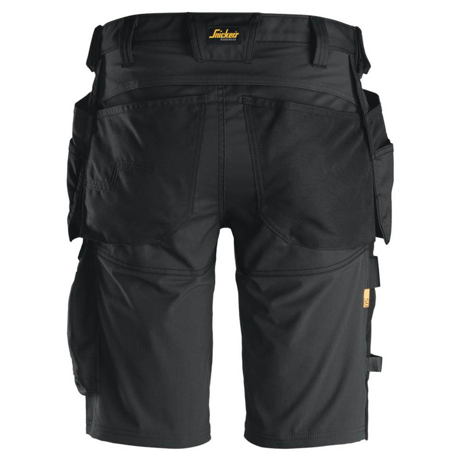 Snickers Work Shorts 16 Pockets Black 6141 Slim Fit Stretch Breathable 33" W - Image 6
