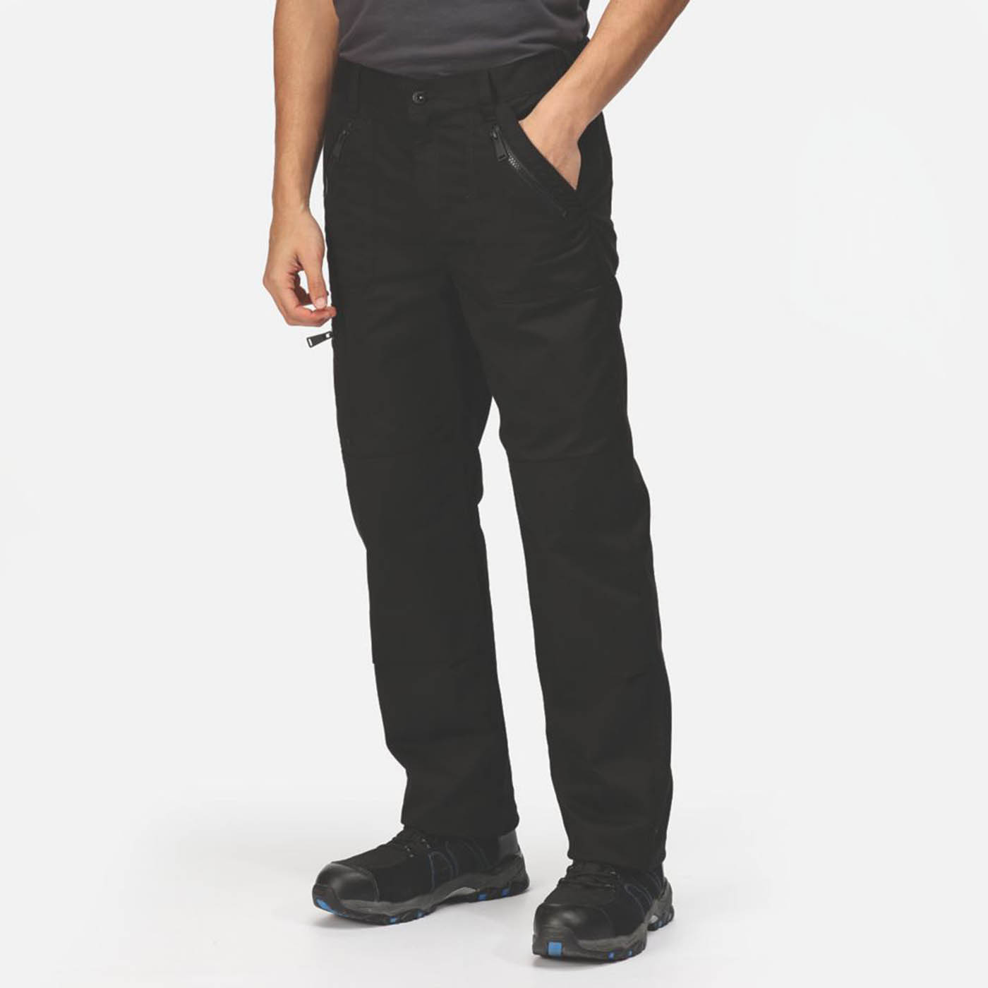 Regatta Work Trousers Mens Pro Action Classic Fit Black Multi Pockets 36W 31L - Image 3