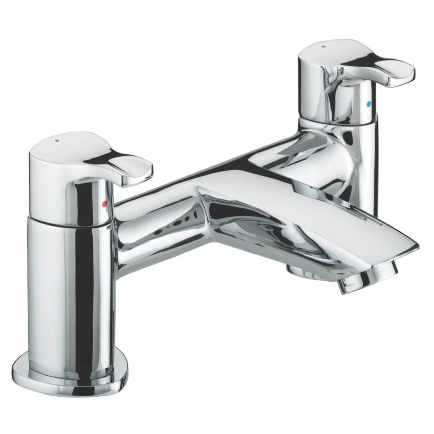 Bristan Bath Mixer Tap Lever 2 Tap Holes Chrome 110mm Deck Mounted Modern - Image 1