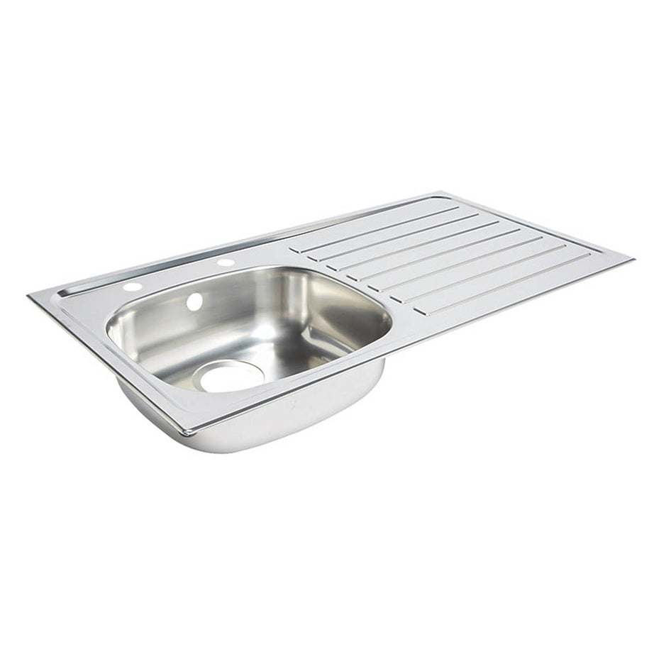 Kitchen Sink & Right-Hand Drainer Stainless Steel 1 Bowl 940 x 490mm - Image 1