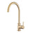 Swirl Kitchen Mixer Tap Single Lever Single Spout Brushed Brass Modern 5 Bar - Image 1