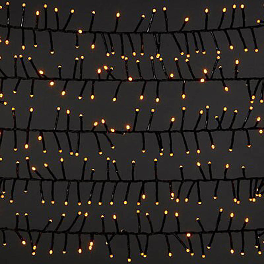 LED Christmas String Lights Cluster 2000 Warm White Timer Indoor Outdoor Home - Image 3