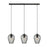 Pendant Ceiling Light 3-Way Black Multi Arm Oval Caged Kitchen Dining Room Bar - Image 1