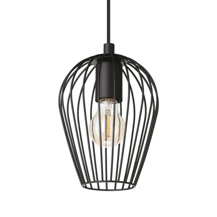 Pendant Ceiling Light 3-Way Black Multi Arm Oval Caged Kitchen Dining Room Bar - Image 2