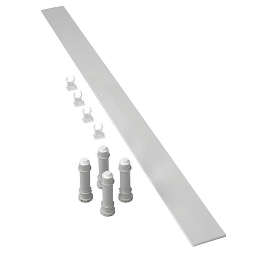 Mira Riser Conversion Kit Square Plastic White Adjustable Clip On Fixings - Image 1