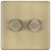 LED Dimmer Wall Switch 2-Gang 2-Way Antique Brass Flat Profile Screwless - Image 1