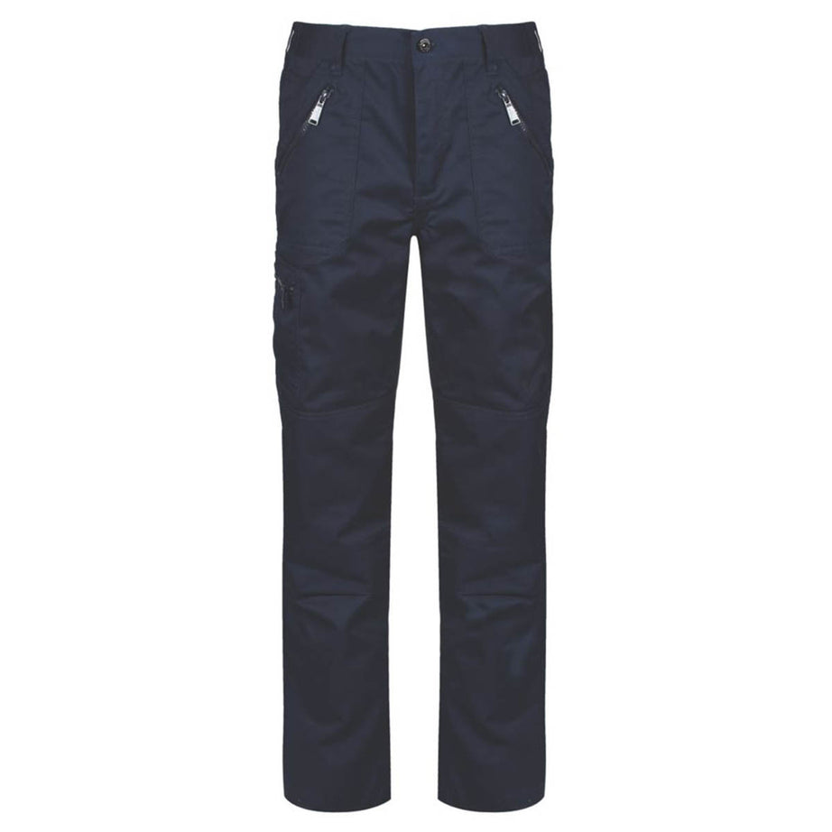 Regatta Mens Work Trousers Navy Classic Fit Multi Pockets Comfort 30" W 31" L - Image 1