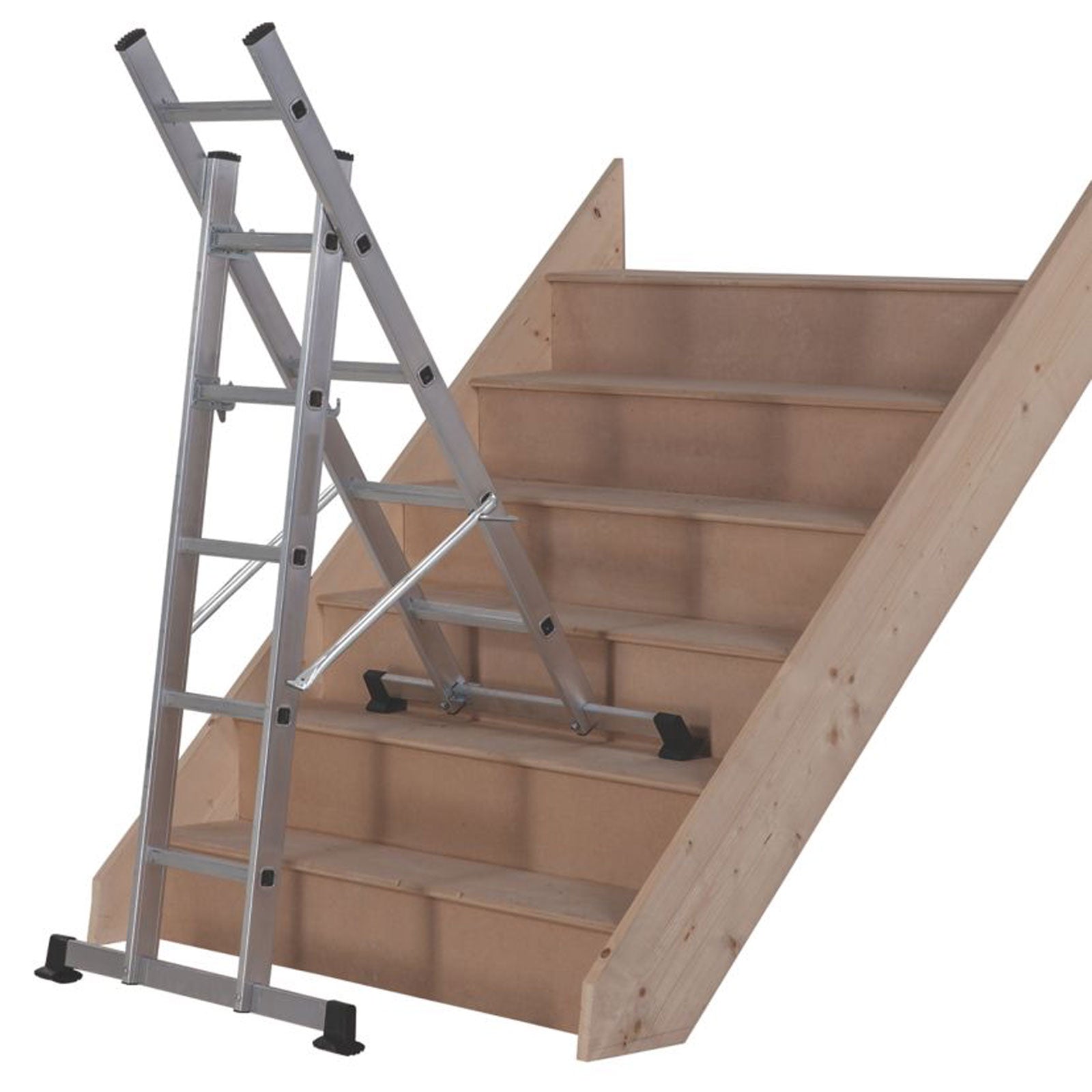 Werner Combination Stepladder With Platform 5 Way 3 Section Non-Slip 2.48m - Image 6