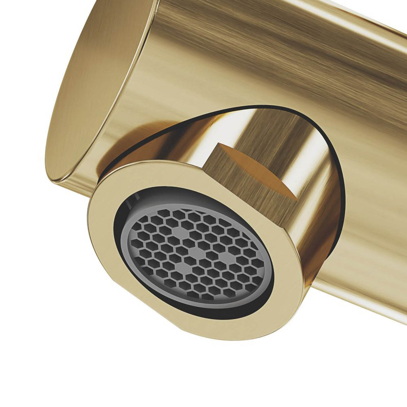 Swirl Basin Mixer Tap Mono Brass 136mm Standard Lever Deck Mounted Modern - Image 3