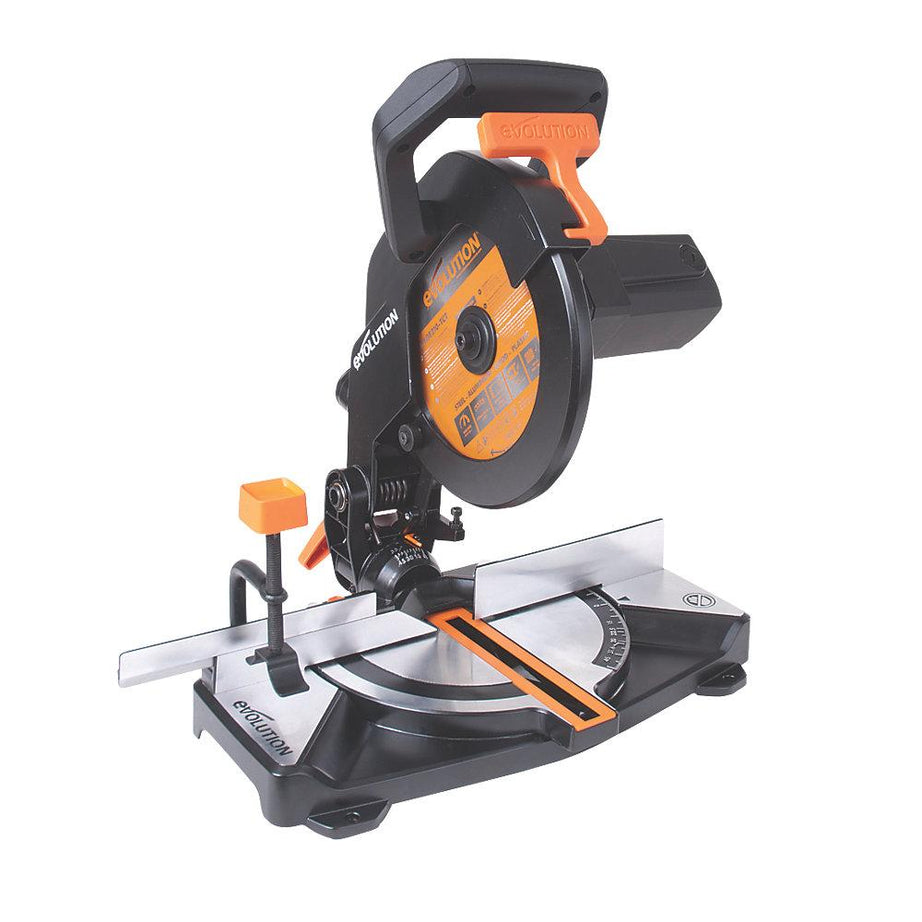 Evolution Mitre Saw Single-Bevel R210CMS Compound Multipurpose Brushed 110 V - Image 1