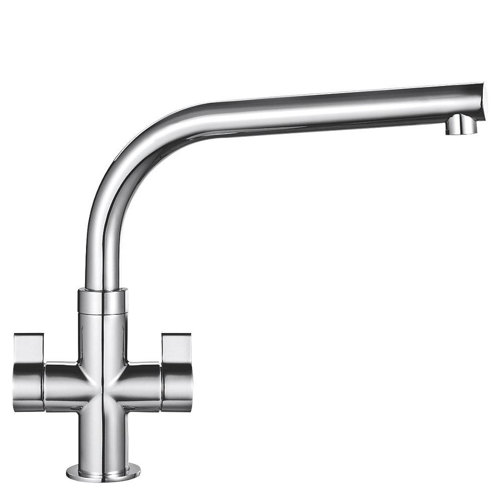 Franke Kitchen Tap Mono Mixer Chrome Dual Lever Swivel Spout Contemporary Faucet - Image 2