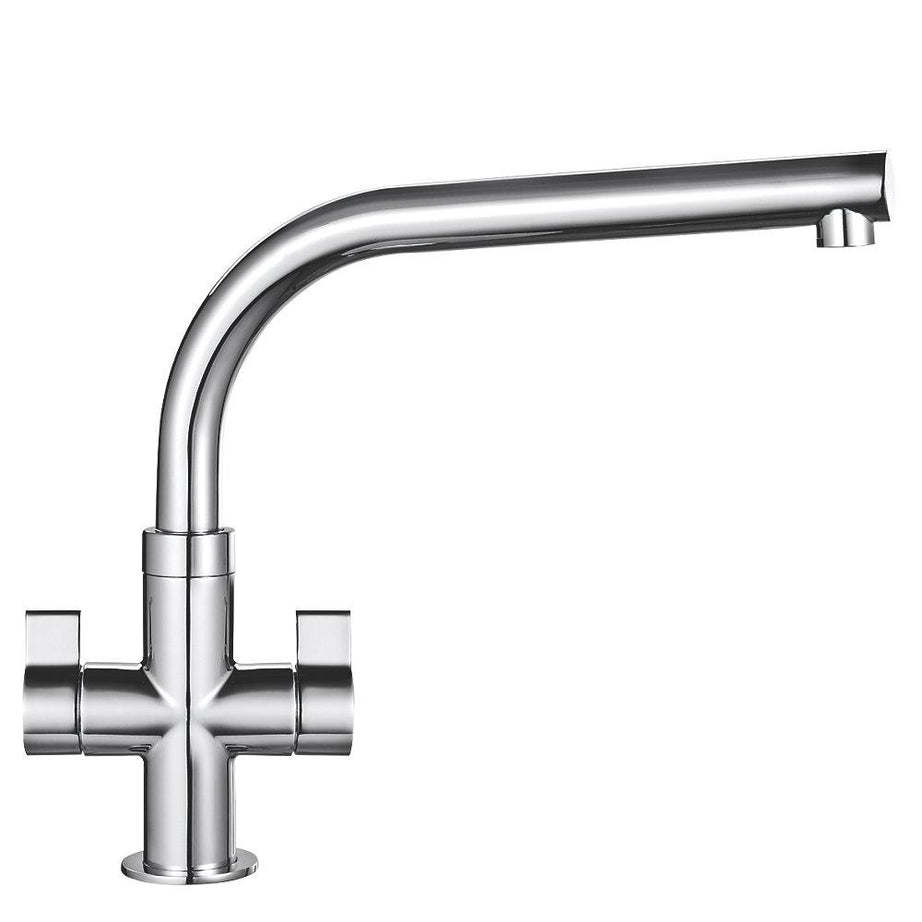 Franke Kitchen Tap Mono Mixer Chrome Dual Lever Swivel Spout Contemporary Faucet - Image 3