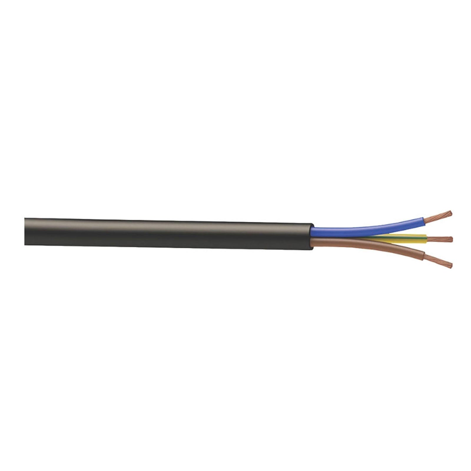 Time Flexible Cable 3183P Round Black 3 Core Indoor Outdoor 2.5mm² Coil 10m - Image 2