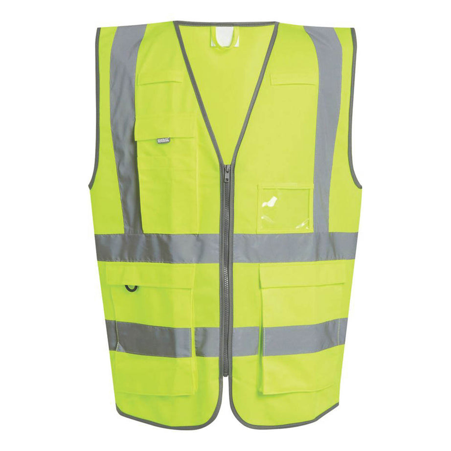 Regatta Hi-Vis Vest Yellow Reflective 3 Pockets Comfortable Size M 39.5" Chest - Image 1