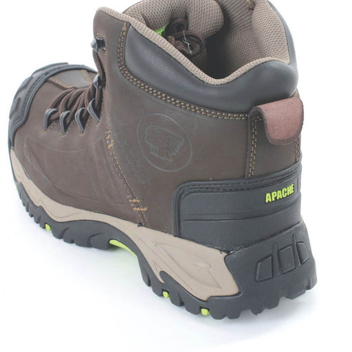 Mens Safety Boots Brown Waterproof Hiker Ankle Metal Free Toe Comfort Size 8 - Image 2