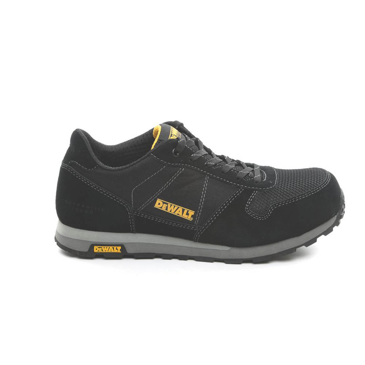 DeWalt Safety Trainers Mens Standard Fit Black Synthetic Shoes Steel Toe Size 8 - Image 2