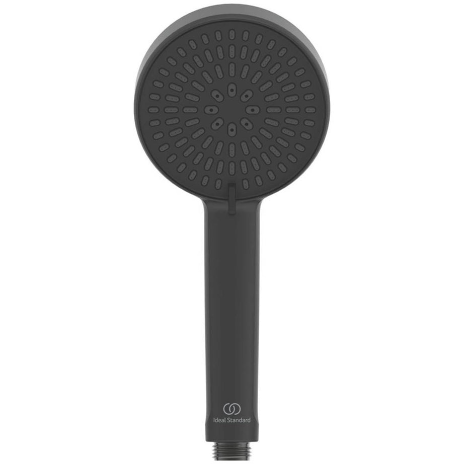 Shower Head Silk Black Aluminium 2 Spray Patterns Bathroom Contemporary - Image 1