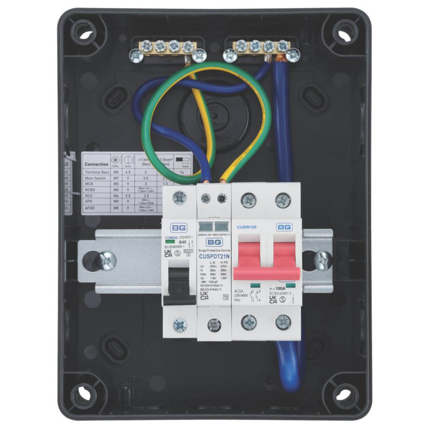 Sync Energy Consumer Unit SPD 5 Module 3 Way Part Populated EV Charger Outdoor - Image 4
