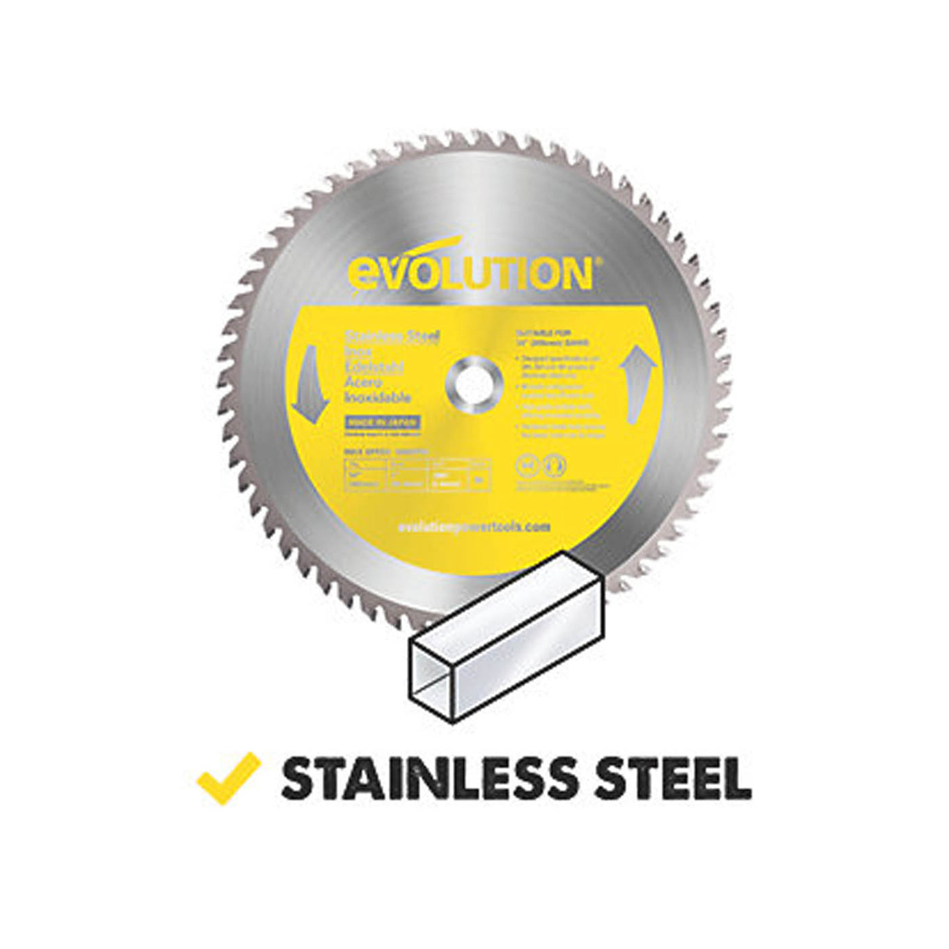 Evolution S355TCT-90CS Stainless Steel Circular Saw Blade 355mm x 25.4mm 90T - Image 4