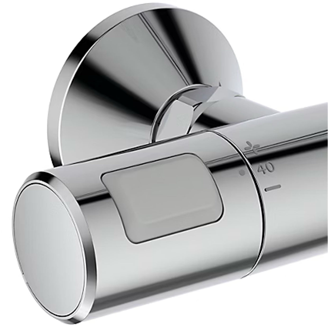 Thermostatic Mixer Shower Chrome Exposed 2 Spray Patterns Twin Round Head - Image 2