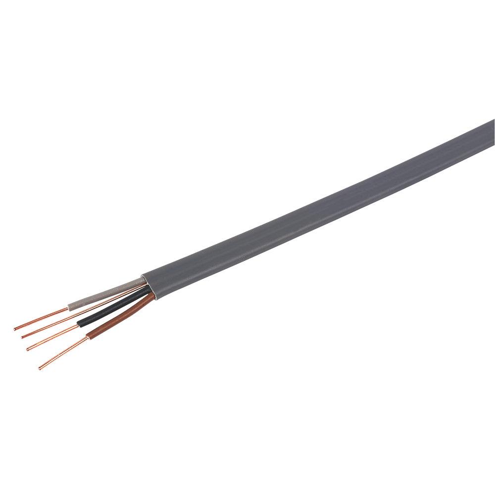 Prysmian Cable 6243YH 3 - Core & Earth 1.5mm² x 100m Grey Flat Rigid Indoor Use - Image 1