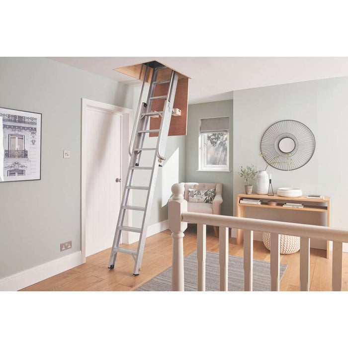 Werner Loft Ladder Aluminium Solid Sturdy Non-Slip Flat Treads Handrail 3.25m - Image 2