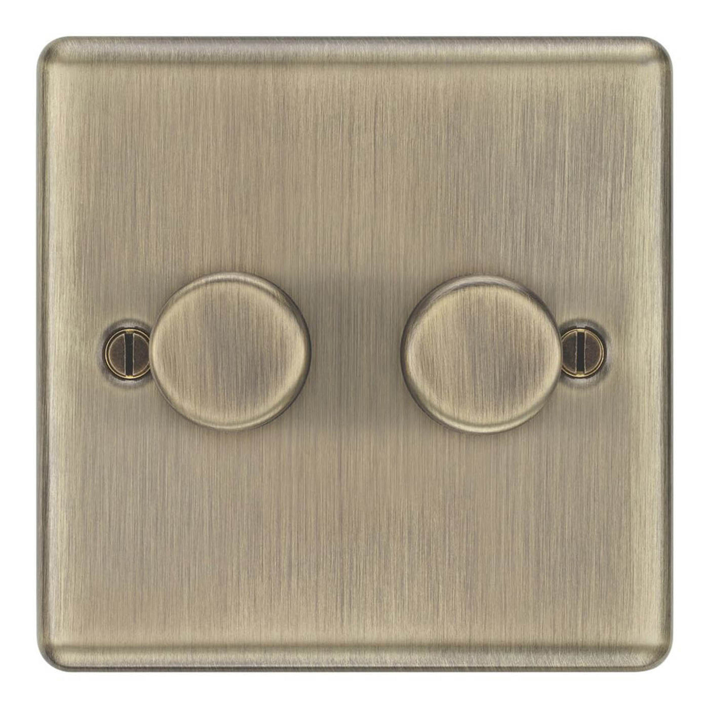 LAP  2-Gang 2-Way LED Dimmer Switch  Antique Brass with Colour-Matched Inserts - Image 2