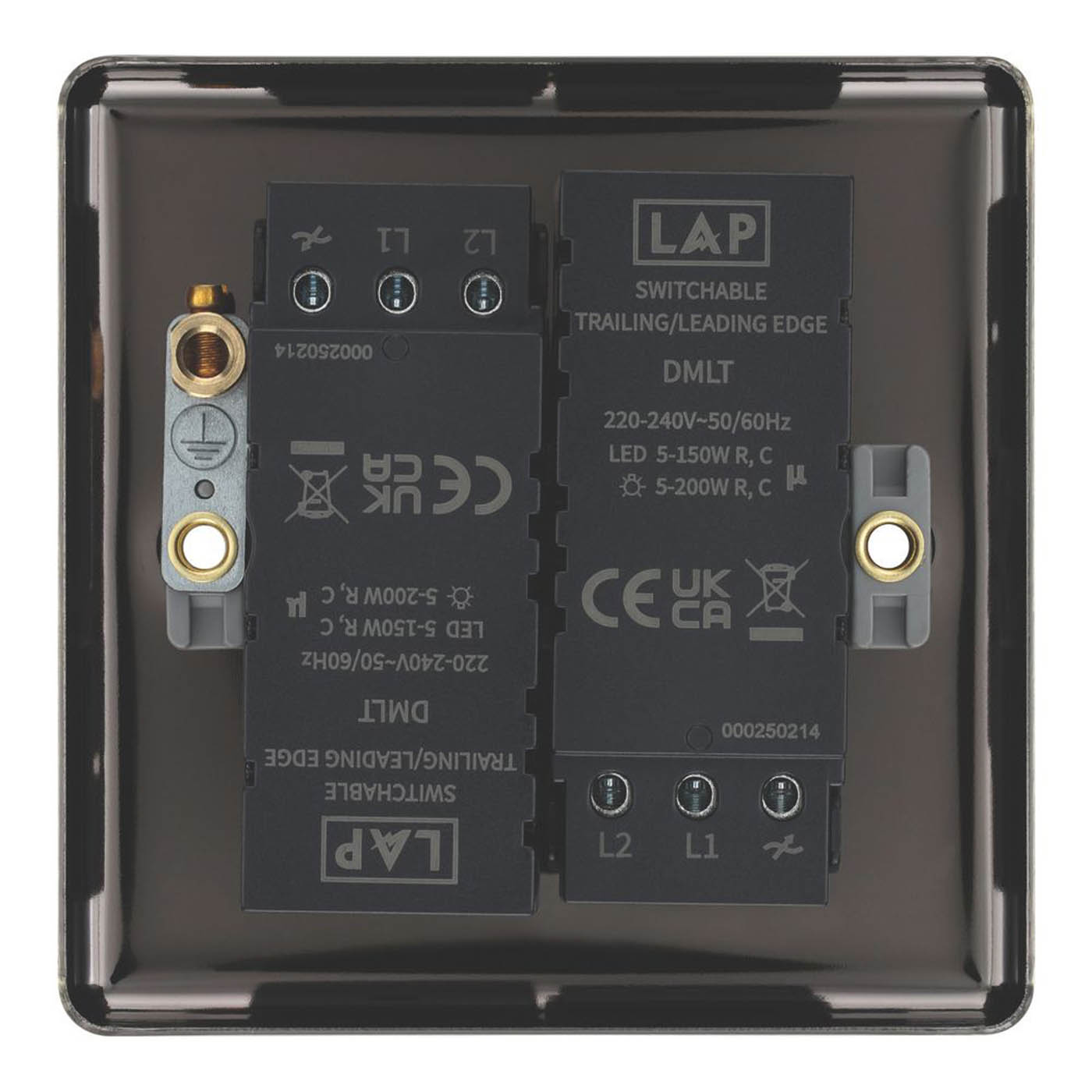 LAP  2-Gang 2-Way LED Dimmer Switch  Antique Brass with Colour-Matched Inserts - Image 6