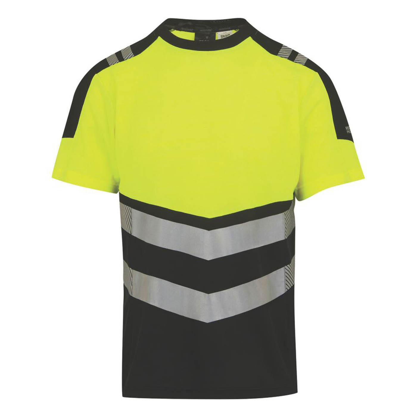 Regatta Hi Vis T-Shirt Mens Regular Fit Yellow Short Sleeve 2X Large 48in Chest - Image 1