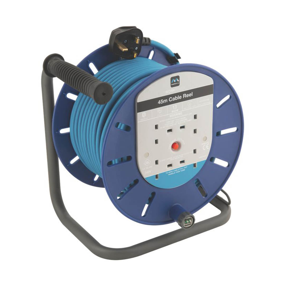 Masterplug Cable Reel HDCT4513BQ/4-XD 13A 4-Gang 45m 240V - Image 3