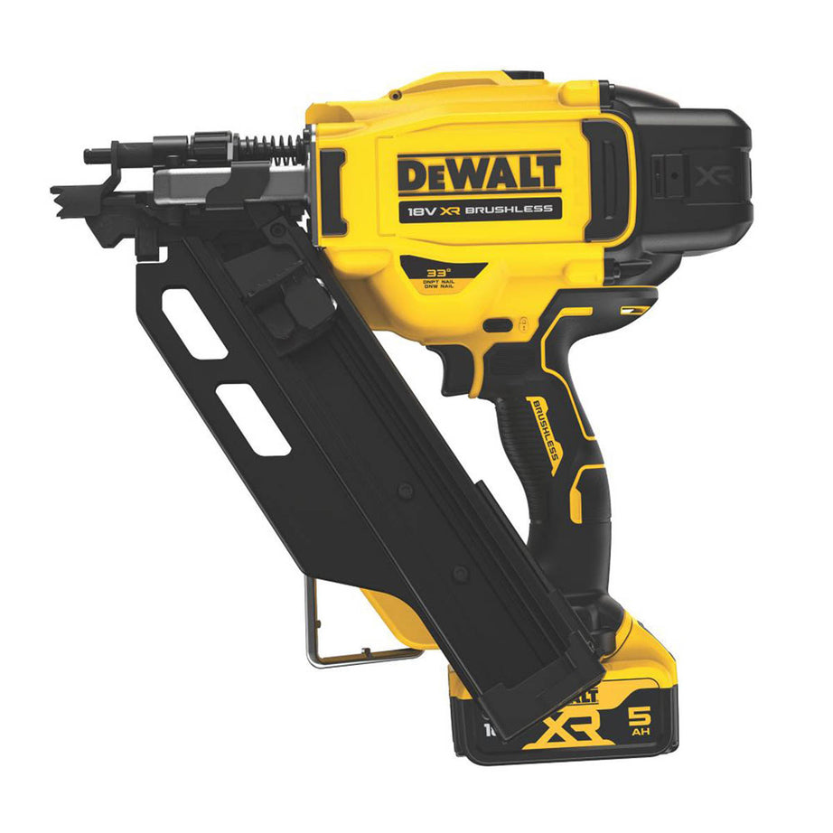 DewaltT Nail Gun First Fix Cordless DCN930 Angled 90mm 18V 2 x 5Ah Li-Ion XR - Image 3