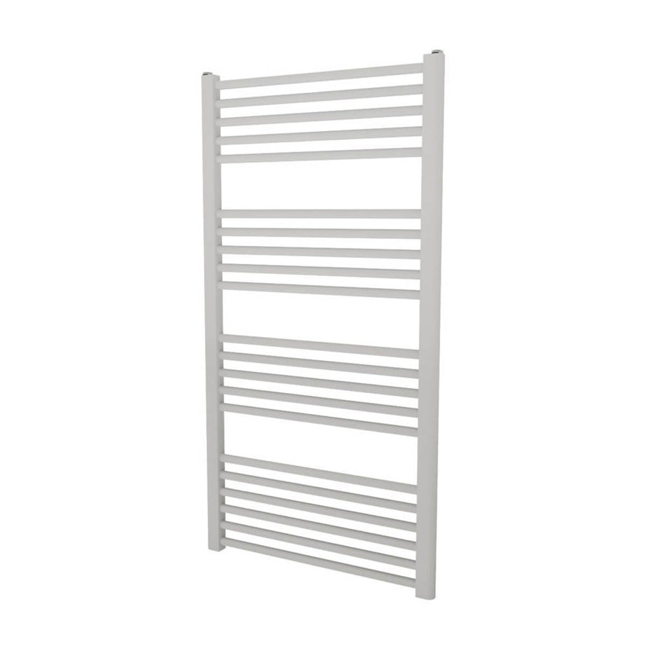 Designer Towel Rail Radiator White Flat Bathroom Warmer 600W (H)114x(W)60cm - Image 1