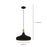 Pendant Ceiling Light Black Brown Lampshade Adjustable Drop Steel 40cm Modern - Image 4