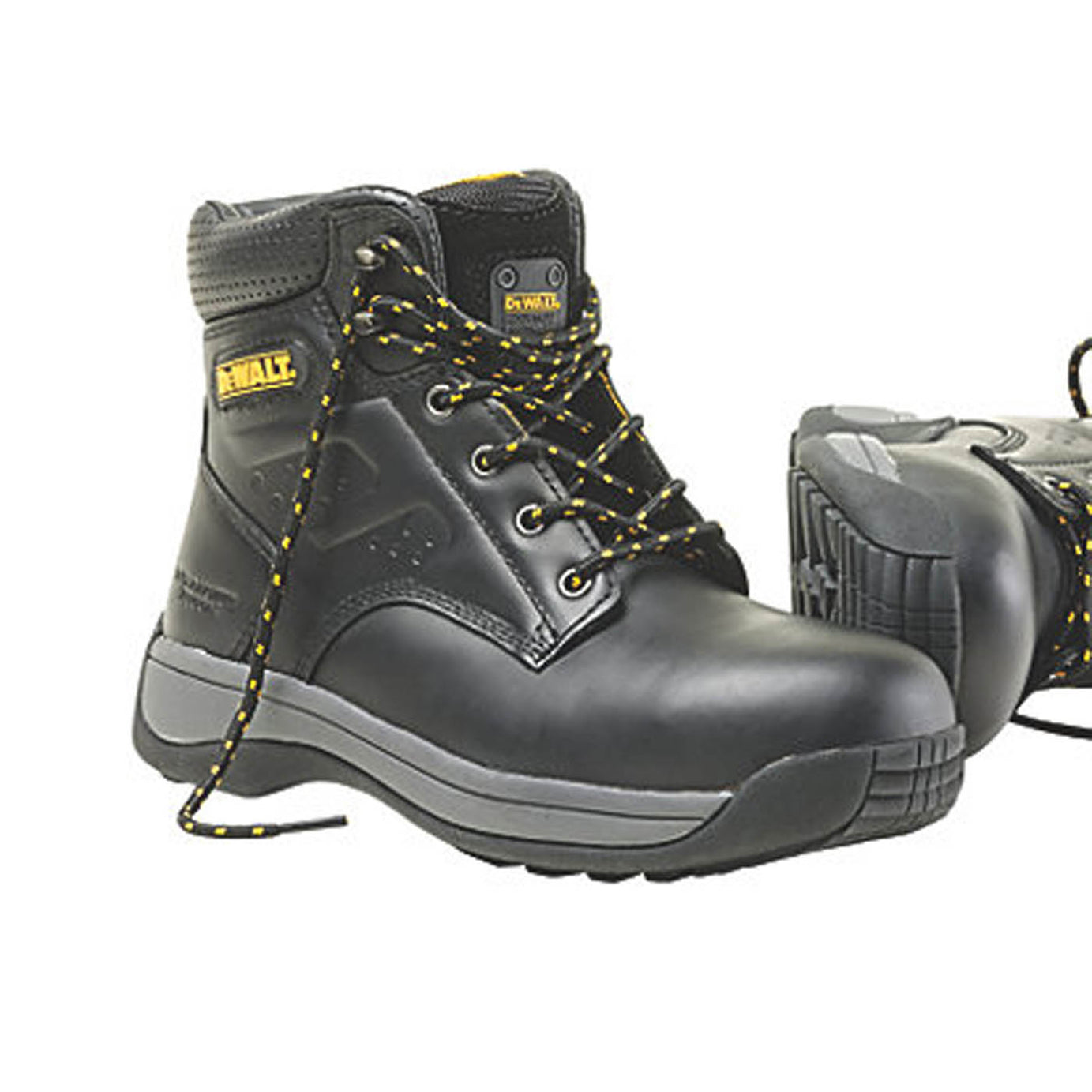 DeWalt Safety Boots Men's Work Shoes Black Leather Steel Toe Cap Wide Fit Size10 - Image 3