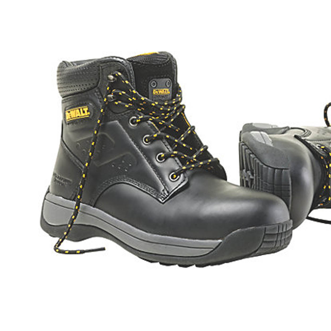 DeWalt Safety Boots Men's Work Shoes Black Leather Steel Toe Cap Wide Fit Size10 - Image 3