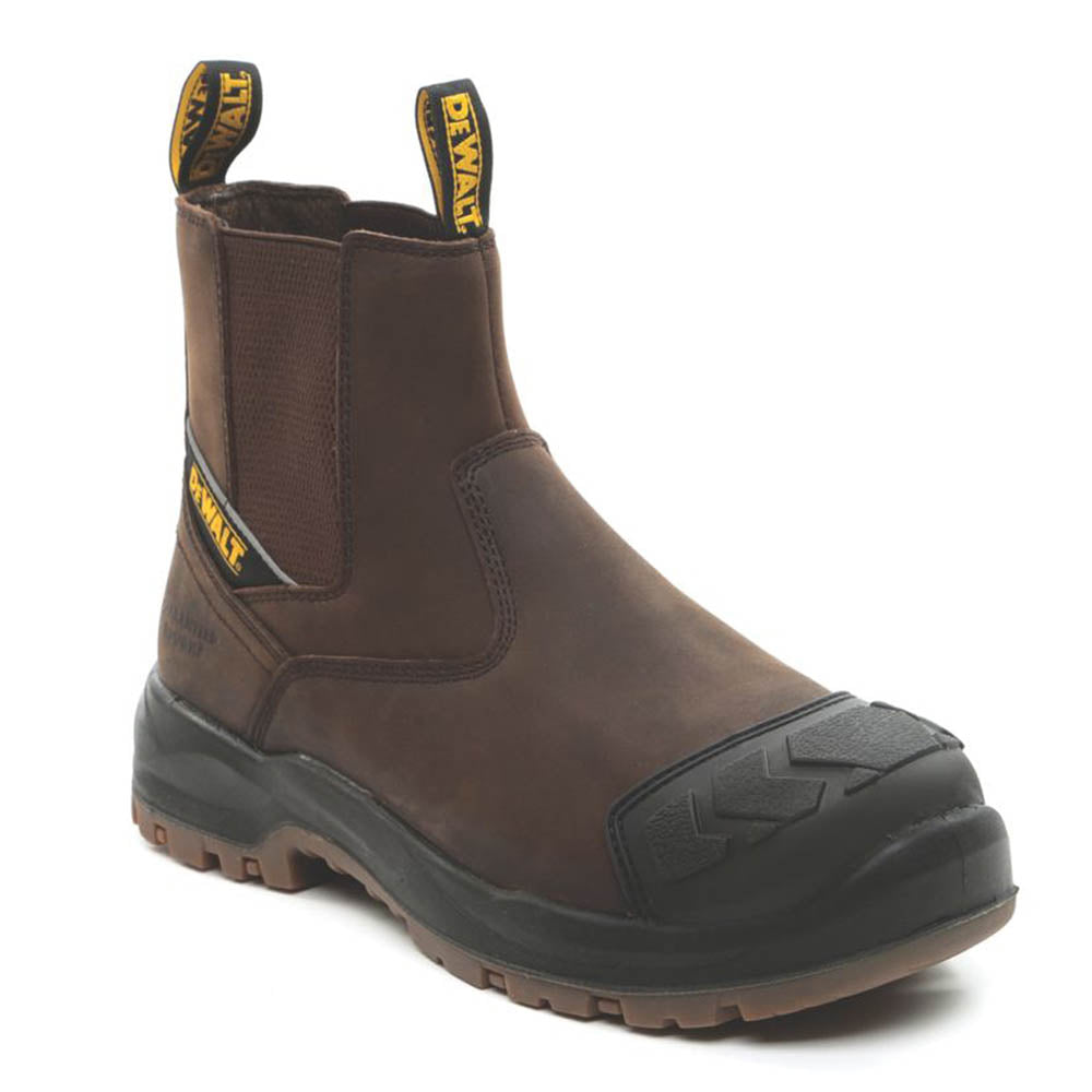 DeWalt Safety Dealer Boots Mens Standard Fit Brown Leather Steel Toe Cap Size 12 - Image 1