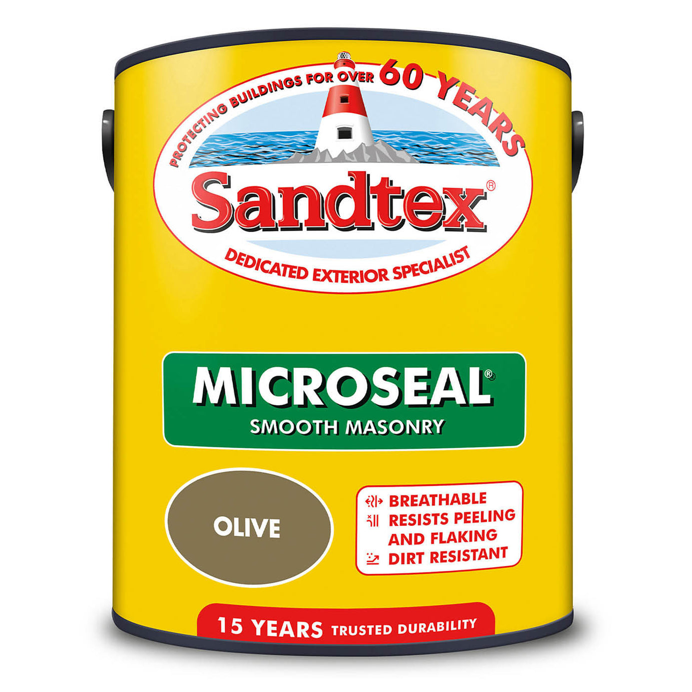 Sandtex Masonry Paint Olive Exterior Ultra Smooth Matt Long Lasting Durable 5L - Image 4